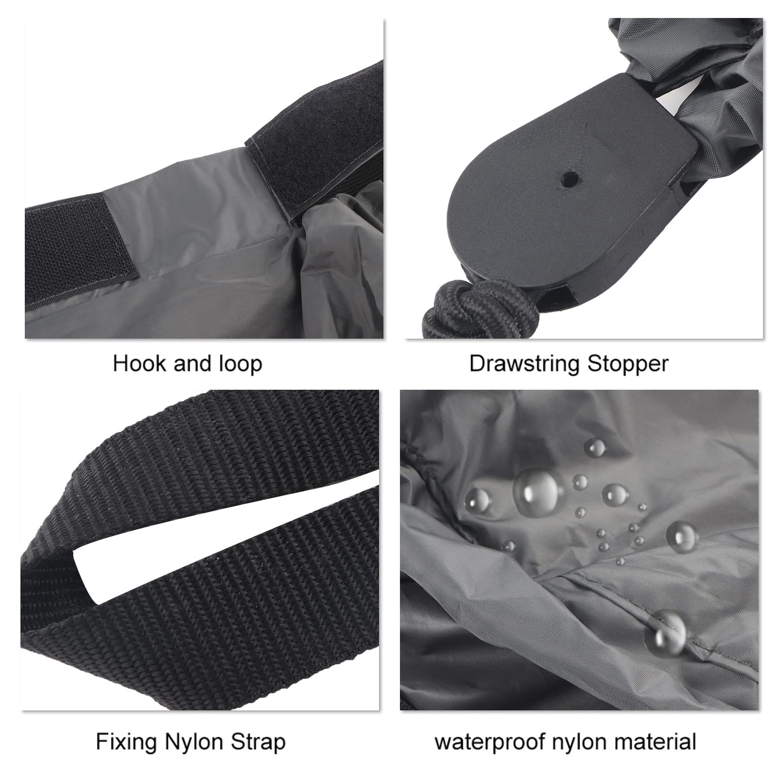 BORDSTRACT Jupe anti-éclaboussures en nylon pour kayak，Accessoire de sport nautique ajustable et imperméable pour l'extérieur (gris)