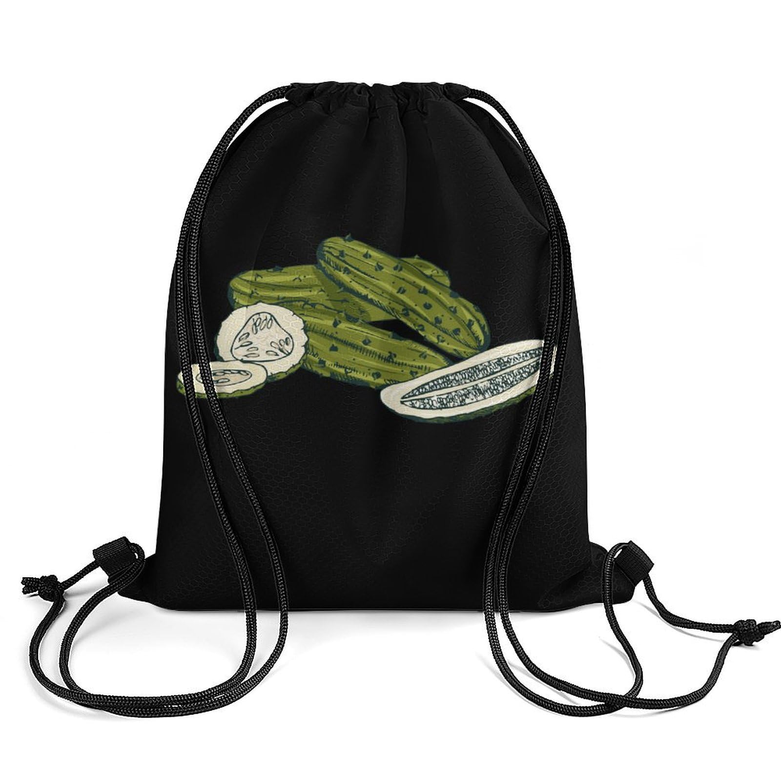 Elegant Pickles Drawstring Backpack Durable Sport Gym Bags Daypack for Men Women 35 * 42cm