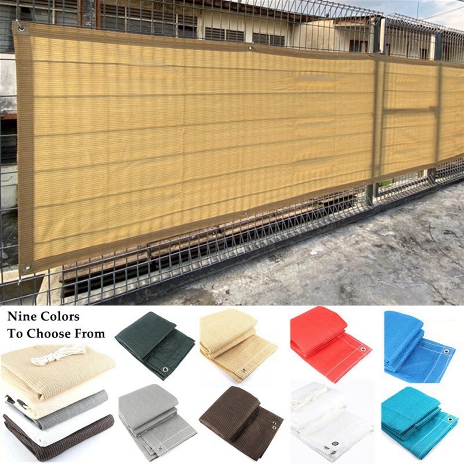 Balkon Sichtschutz Zaun Bildschirm Schattierung Net Markise for Pavillon Terrasse Garten Gebäude für Garten Terrasse(Beige,0.9mx3.6m)