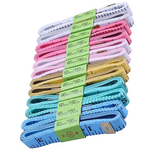 Miniatura 9 de NUOBESTY Cinta métrica Costura Costura Suministros de costura Cinta de medición corporal Cinta métrica portátil Cinta métrica para tela corporal