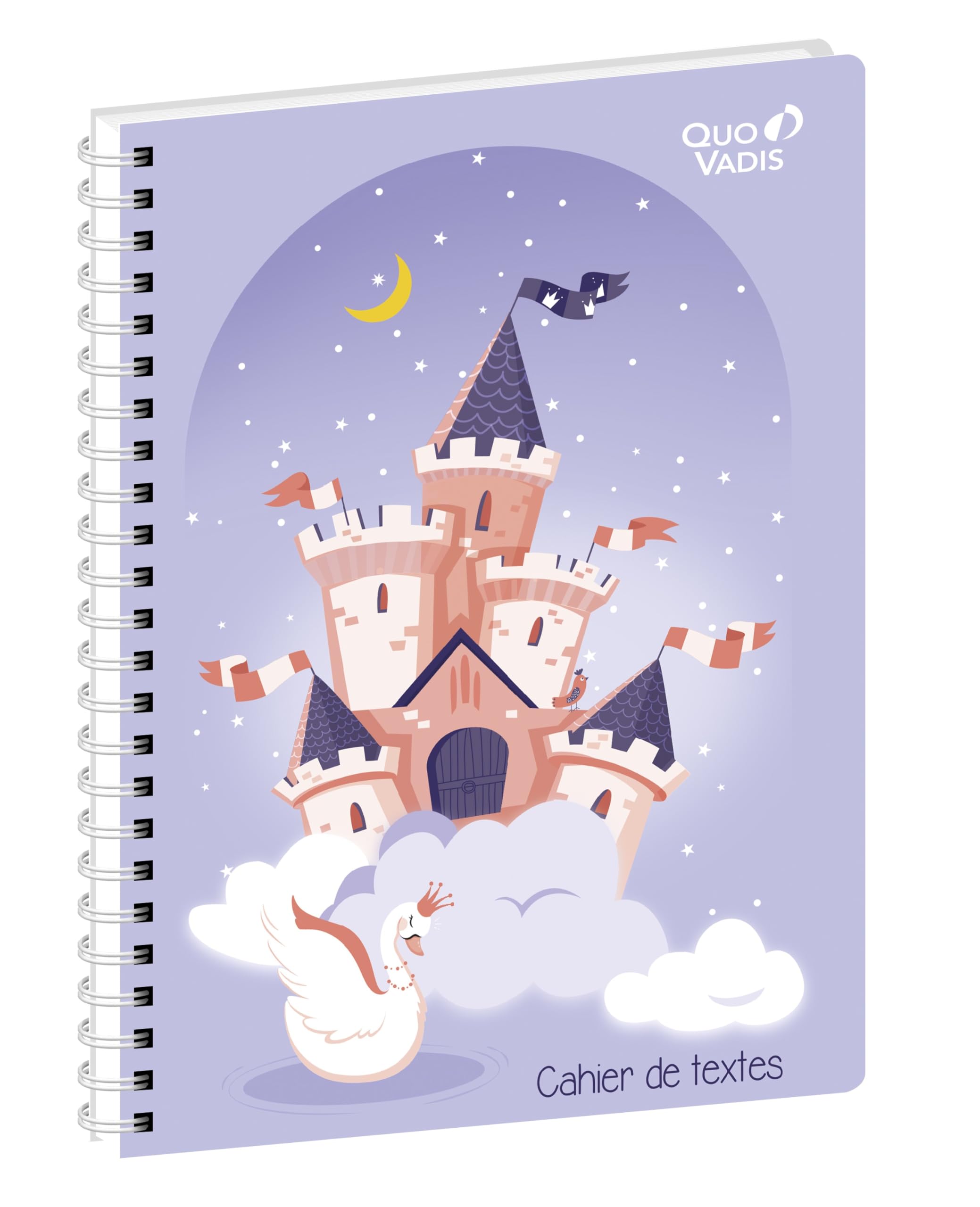 Quo Vadis - Notebook - Spiral-Bound - French - Louise & Arthur - Daily - 15 x 21 cm - Clairefontaine White Paper - Made in France