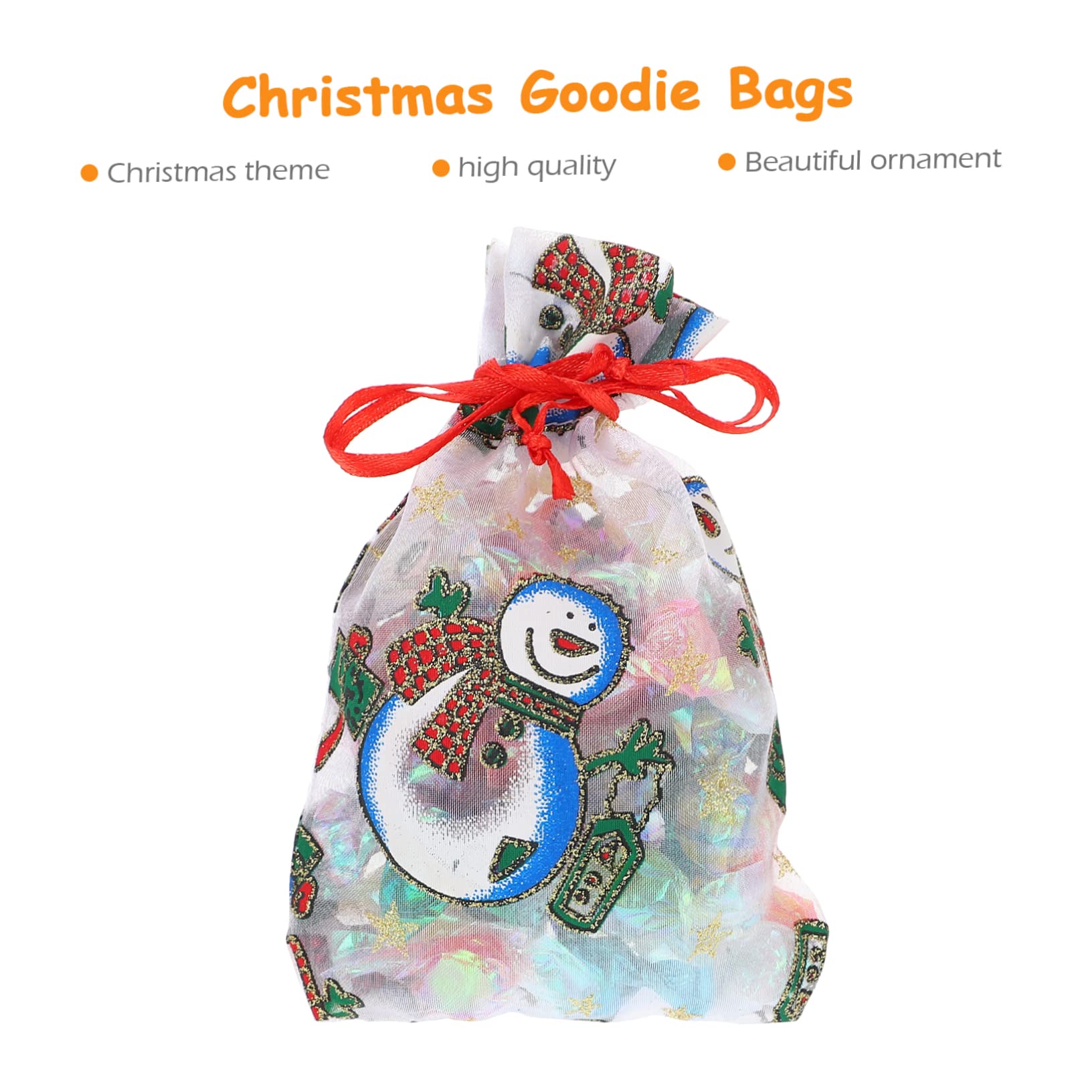 Beavorty 2 Juegos Bolsa De De Navidad Bolsa De Embalaje De Dulces Bolsas De De Navidad Christmas Bag Bags Bolsas De Con Cordón Bolsa De Organza 50 Uds * 2