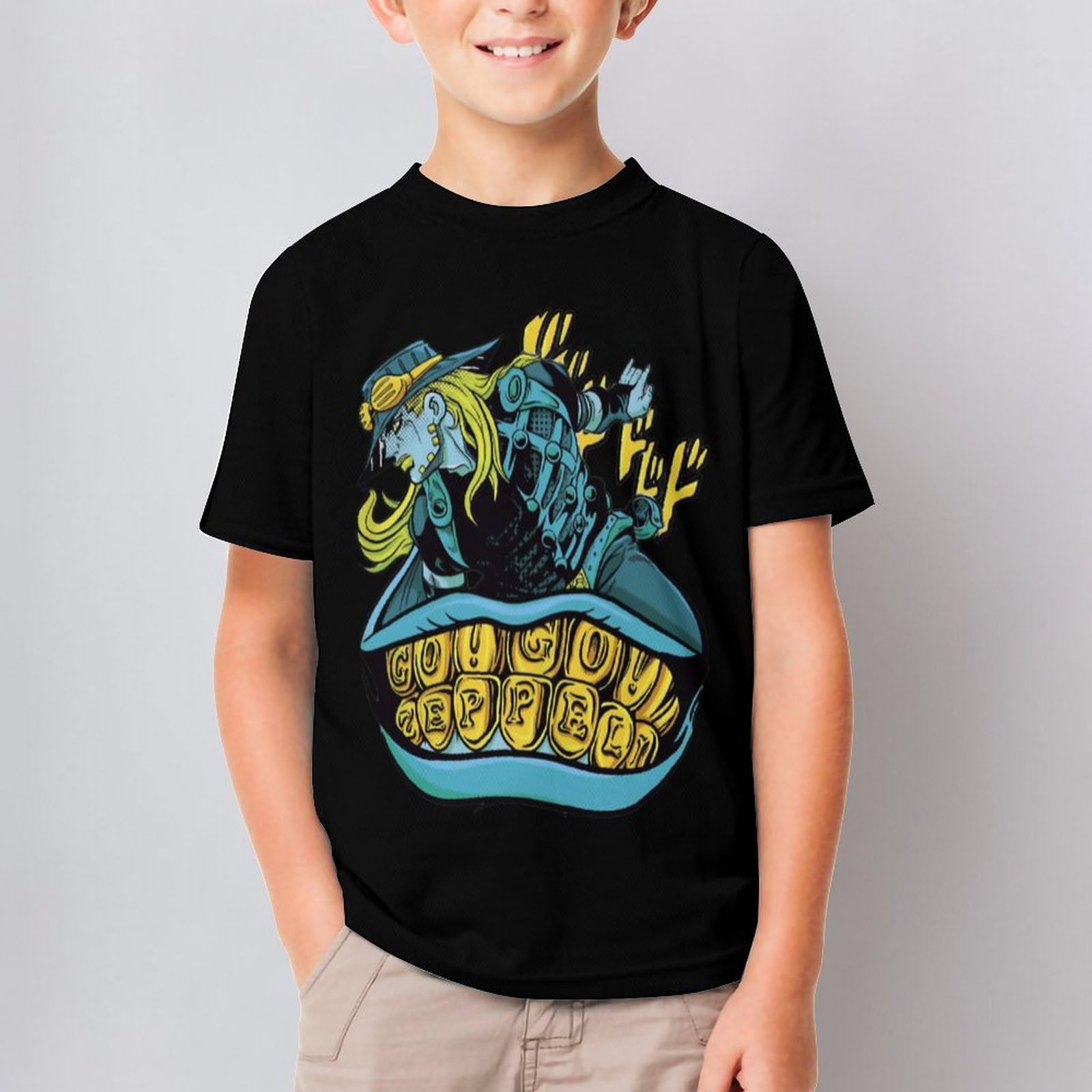 Amazon.co.jp: 子供 Tシャツ ジョジョの奇妙な冒険 ジャイロ・ツェペリ