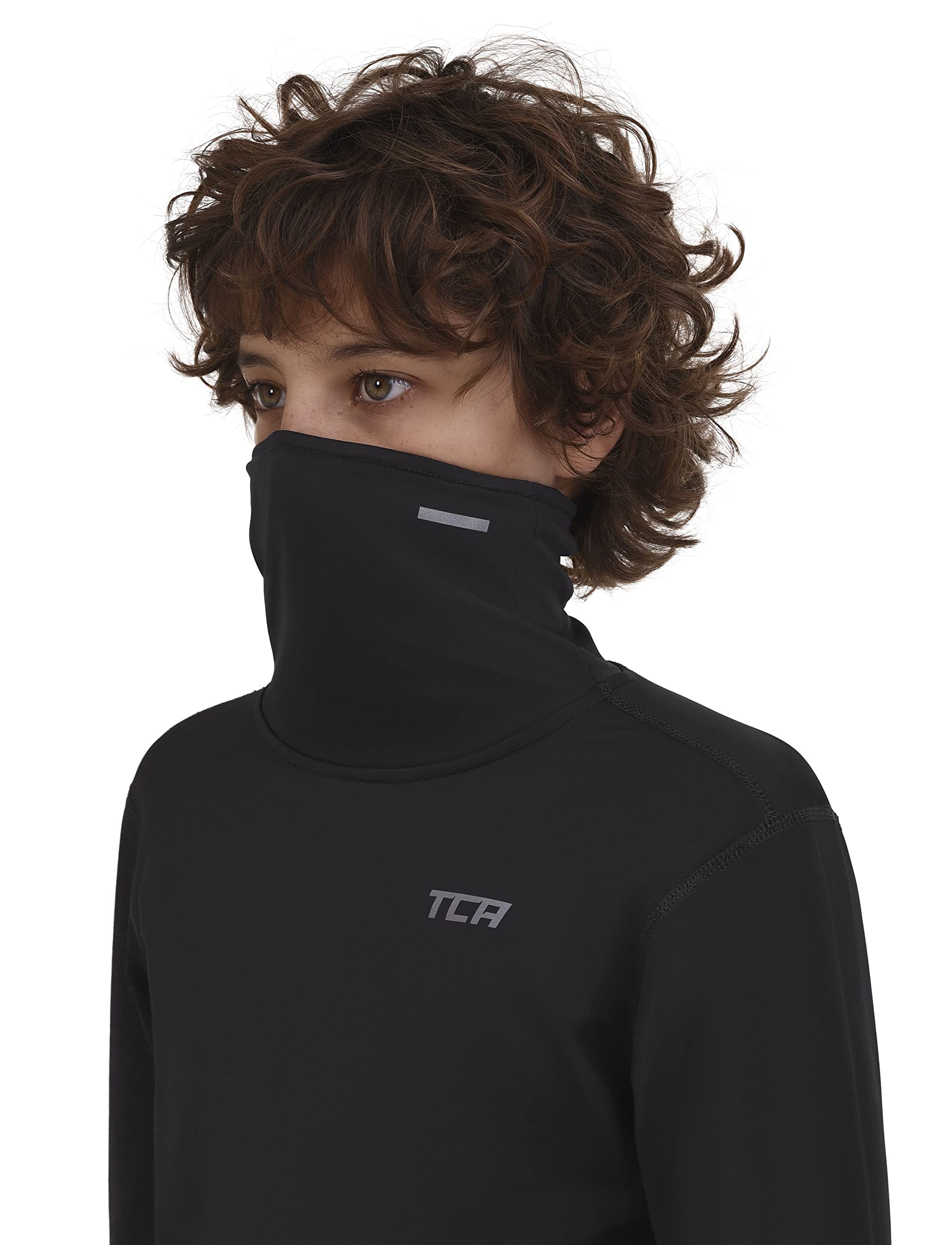 TCA Warm-Up da Bambino Maglia a Collo Alto da Corsa Termico a Maniche Lunghe