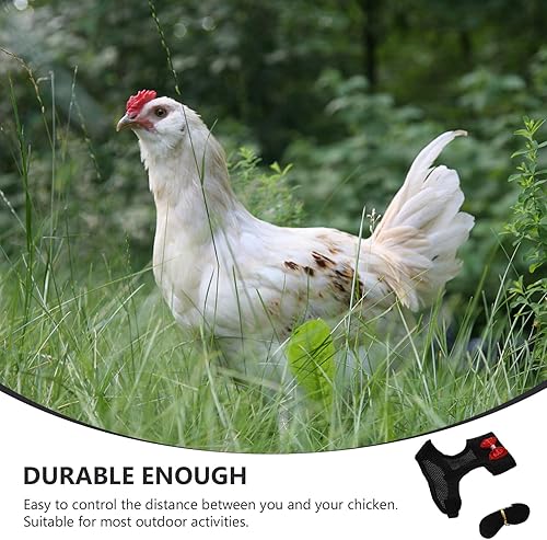 Miniatura 7 de balacoo Arnés de pollo – Cuerda de tracción de pollo, elástico, transpirable, ajustable, arnés para mascotas, lavable, juego de mascotas de Navidad