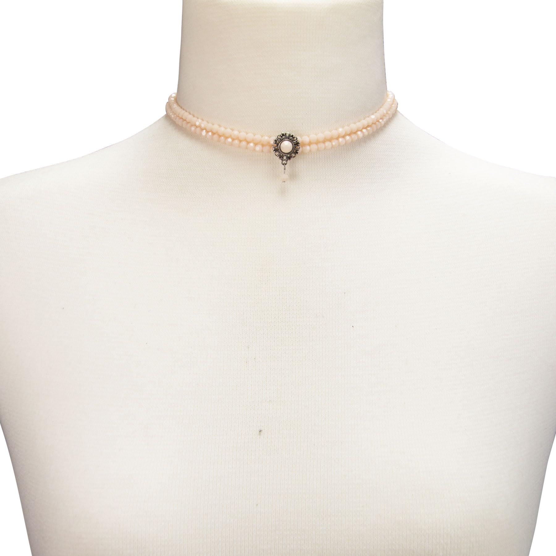 Alpenflüstern Gargantilla Helena para traje regional glamour – Nostálgica Gargantilla ajustada – Gargantilla elástica para mujer – Gargantilla de terciopelo (en colores tradicionales) DHK333