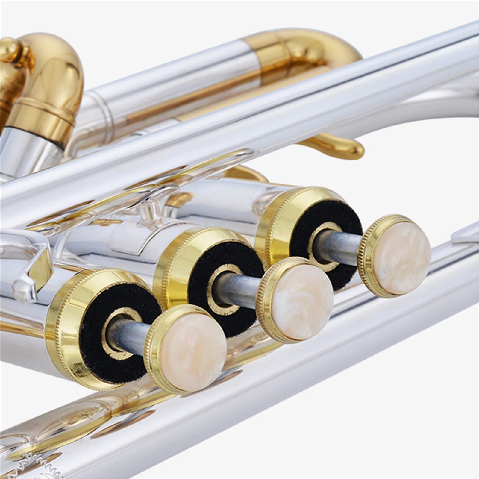 początkujących trąbka Standardowa Trąbka B-tune Instrument Dęty Blaszany Korpus Z Mosiądzu Posrebrzana Rzeźba Dla Początkujących Do Gry Dla Dorosłych Uczniów Trąbka