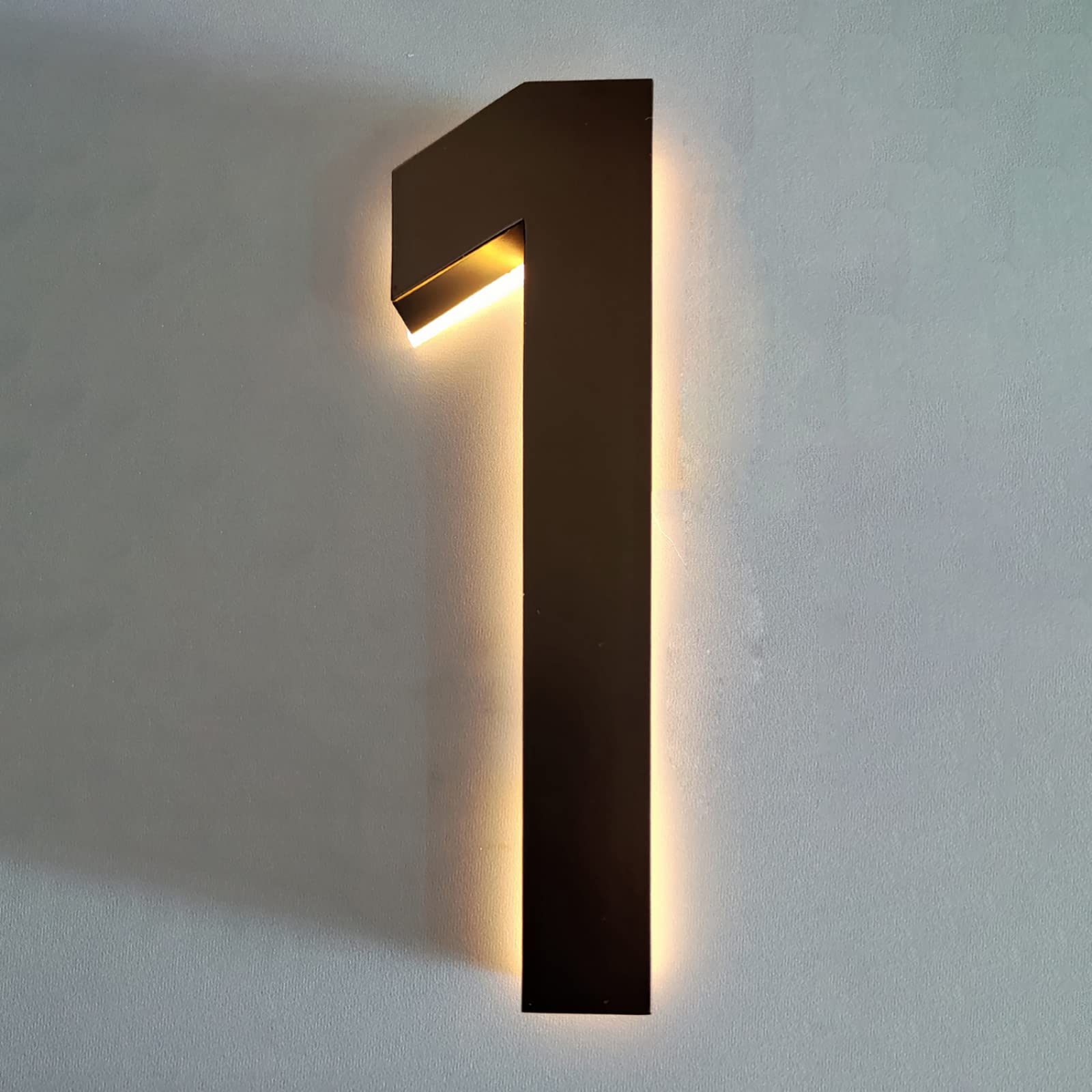 Letrero de Número de Casa LED Retroiluminado 10" Placas de Números de Casa LED Iluminadas Placas de Dirección Iluminadas Para Números de Casa de Bricolaje Letrero de Placa de Dirección