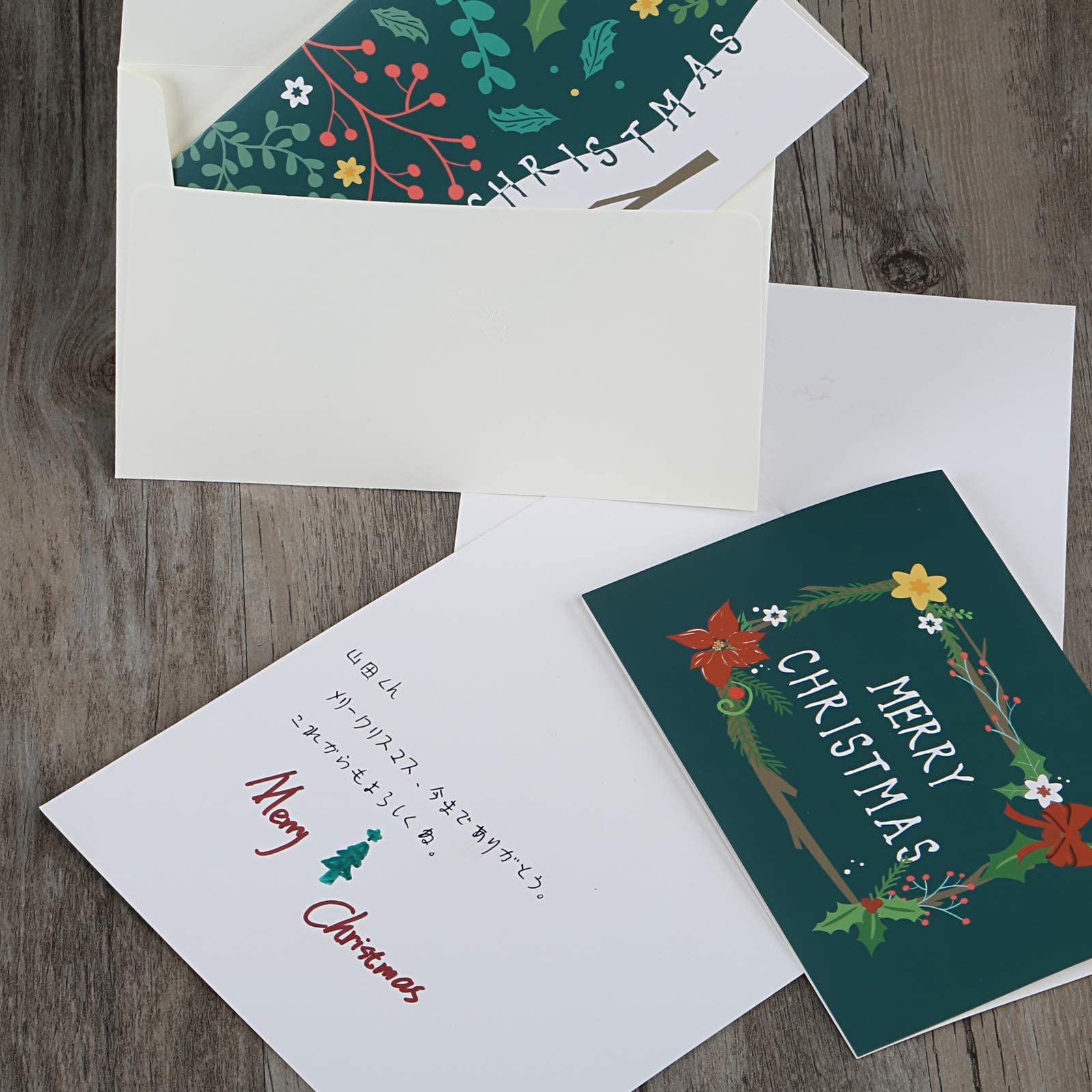 Amazon | Kesote クリスマスカード メッセージカード 24枚 封筒付き