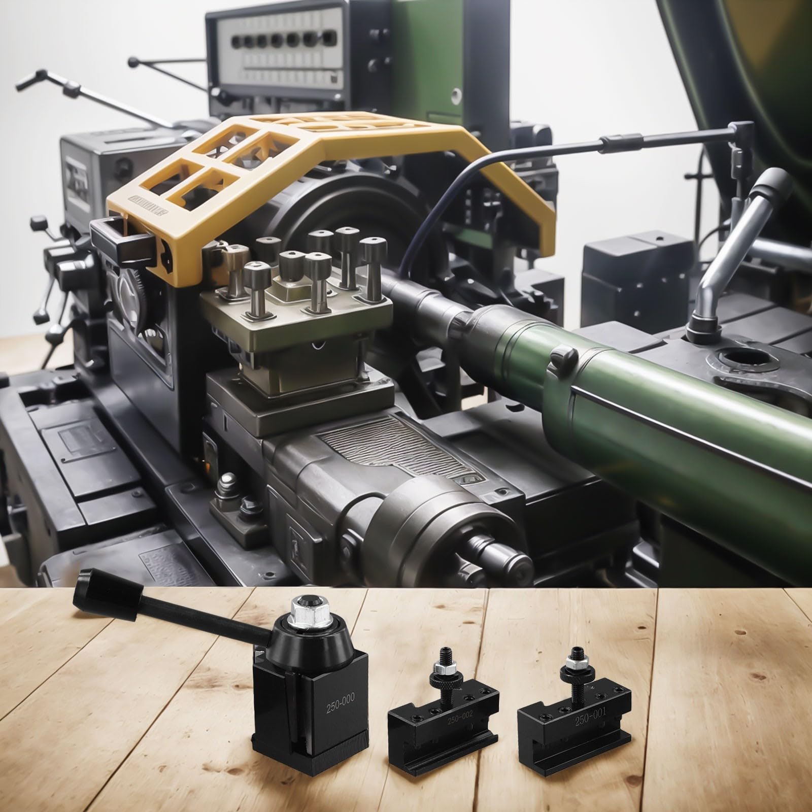3-teiliges Drehmaschine Werkzeug Pfostenhalter Set mit Keiltyp Schnellwechselsystem für Metallbearbeitungsmaschine