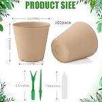 100-Pack 2 Inch Peat Pots for Seedling with Plant Labels, Biodegradable Seed Starter Pots, Plant Cups with Mini Seedling Tools for Garden Germination Nursery Pot