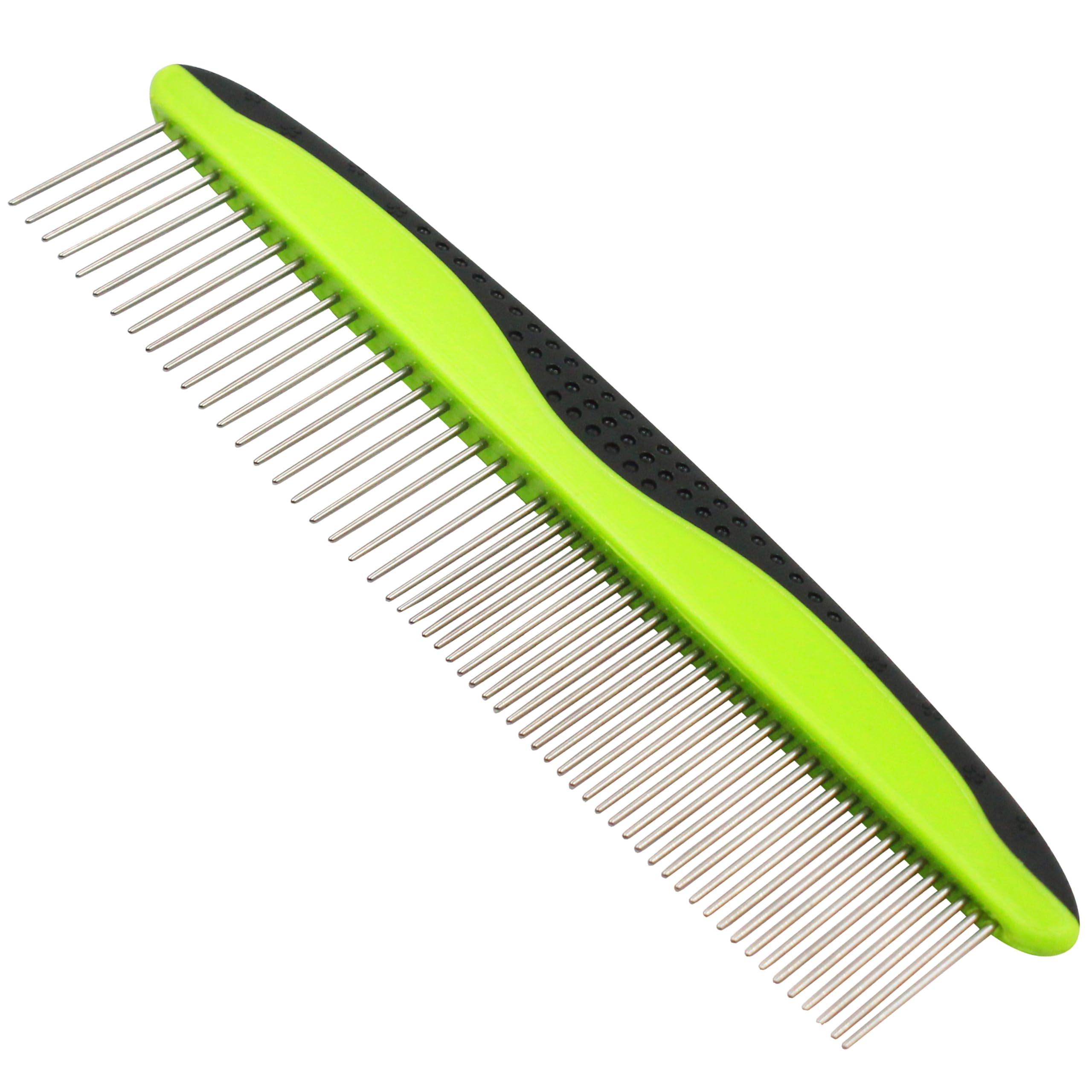 Pet Life 'Grip Ease' Wide and Narrow Tooth Grooming Cat and Dog Pet Comb