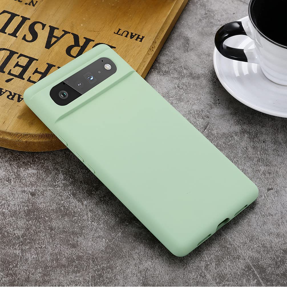 Cover Trasparente Per Google Pixel 6 Con 2 Pellicole In Vetro Temperato - Custodia TPU Morbida Con Angoli Rinforzati (Rosa/Verde) - 2