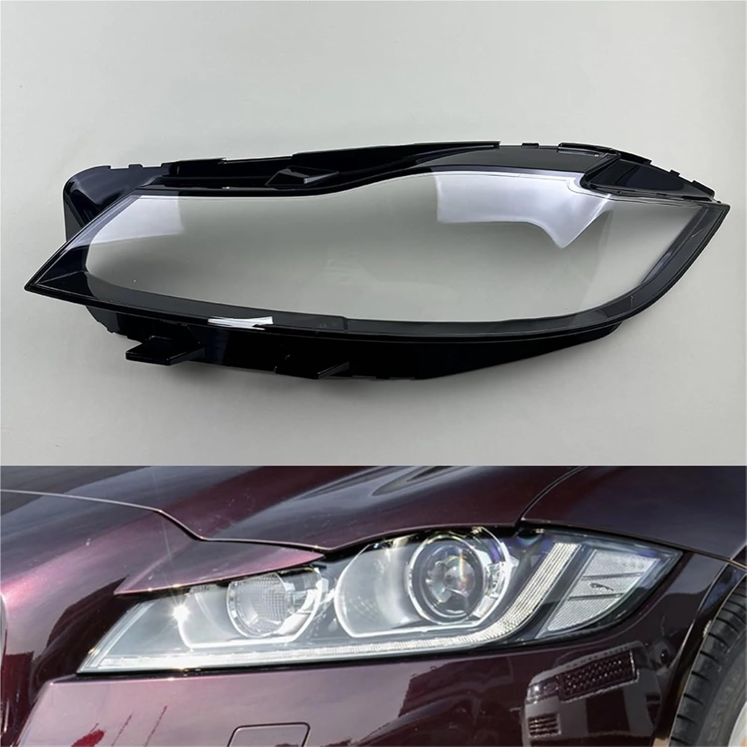 Compatible for Jaguar XF XFL 2016 2017 2018 2019 2020 Headlamp Cover Transparent Headlight Shell Lens Plexiglass Auto Replacement Parts(Left)