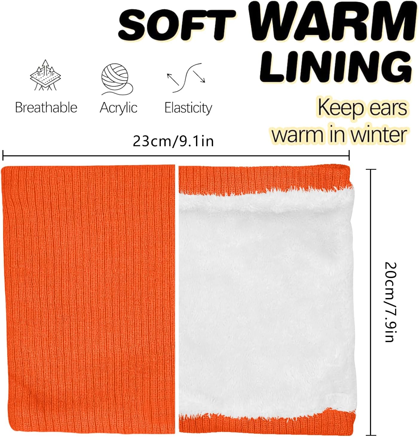 ATNKE LED Lighted Beanie Hat and Scarf Suit,USB Rechargeable 4 LED Run Headlamp Lined Fleece Cap Light for Men and Women - Image 3