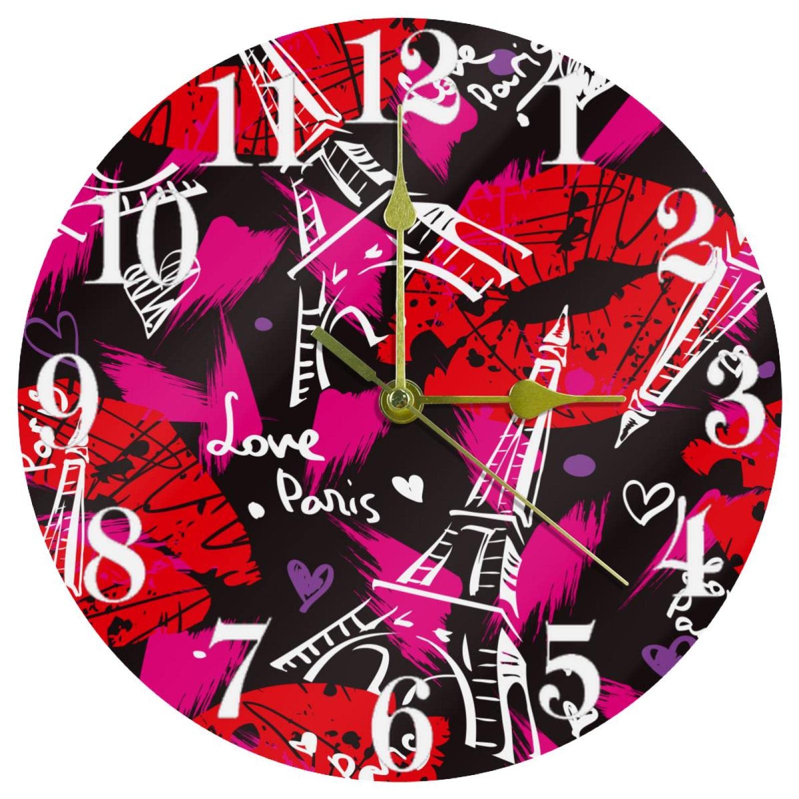 Horloge murale ronde motif Paris à offrir pour une décoration de maison épurée