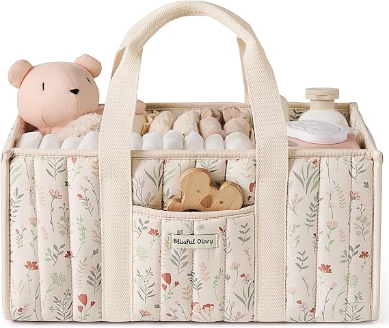 Blissful Diary Organisateur Panier à Langer Portable Multi-Compartiments