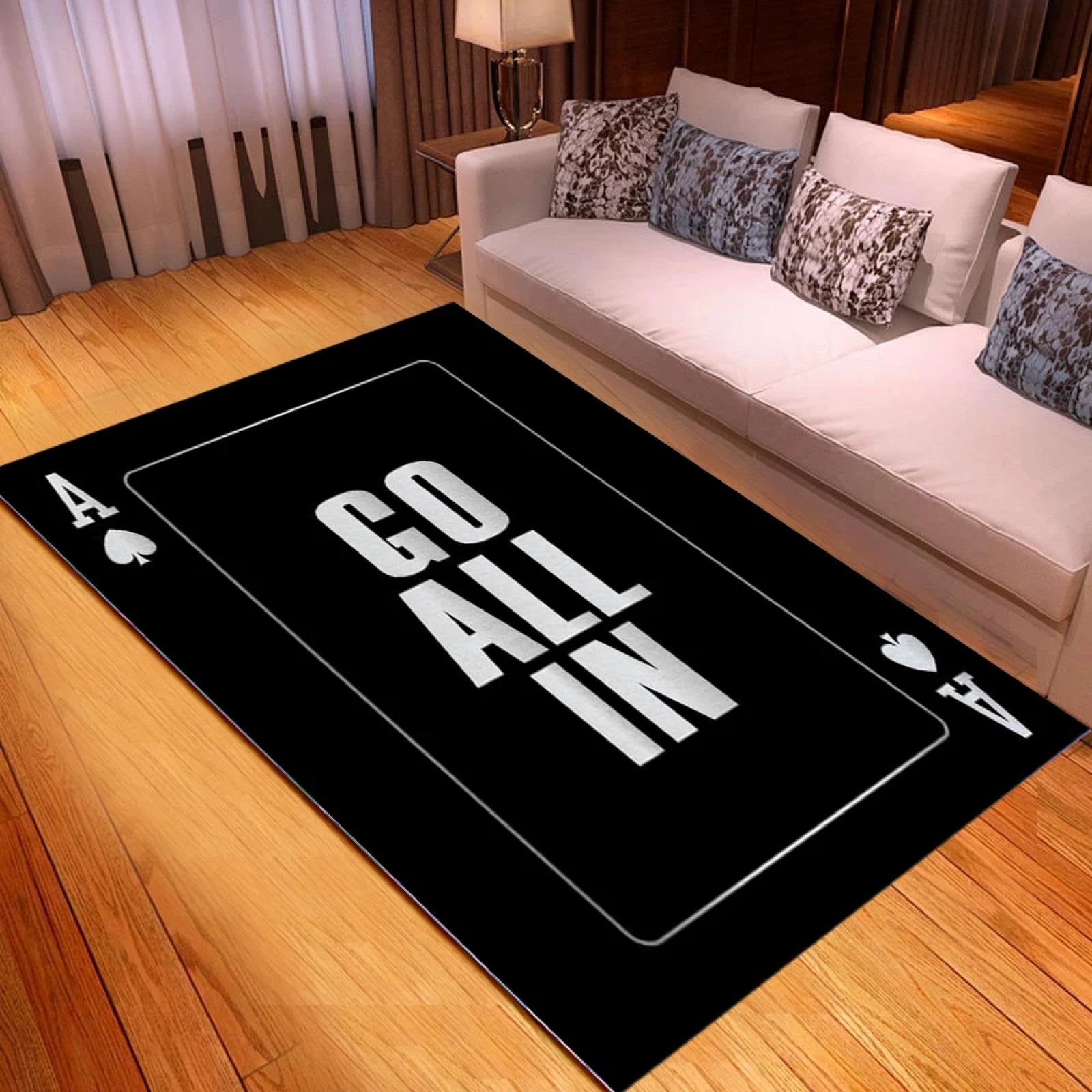 Tapis de poker antidérapant pour salon et cuisine moderne