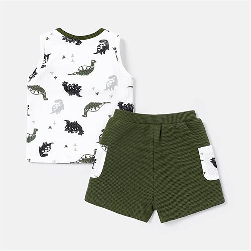 Miniatura 2 de PATPAT Ropa para bebés y niños, camiseta sin mangas y pantalones cortos, 2 piezas, chaleco sin mangas, conjuntos de trajes para bebés y niños