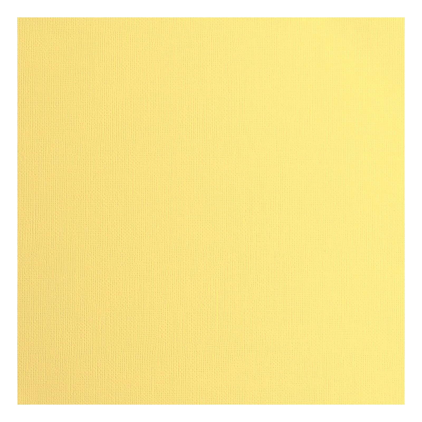 Florence Cardstock Textured, Coloured Card Making Supplies 12 x 12 inch, Yellow, 20 Sheets