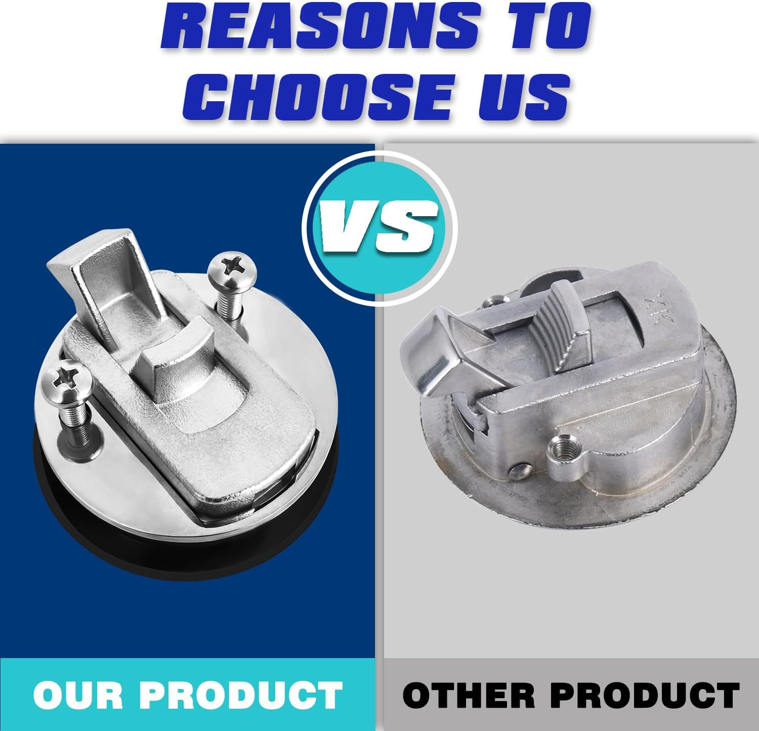 Boat Slam Latch 2" Lift Handle Deck Hatch Marine Grade #316 Stainless Steel Flush Latches for Boat RV Boat Hardware image 5