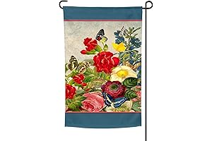 Butterfly Garden Flag - Vibrant Garden Decor Infused with Captivating Floral Butterfly Designs