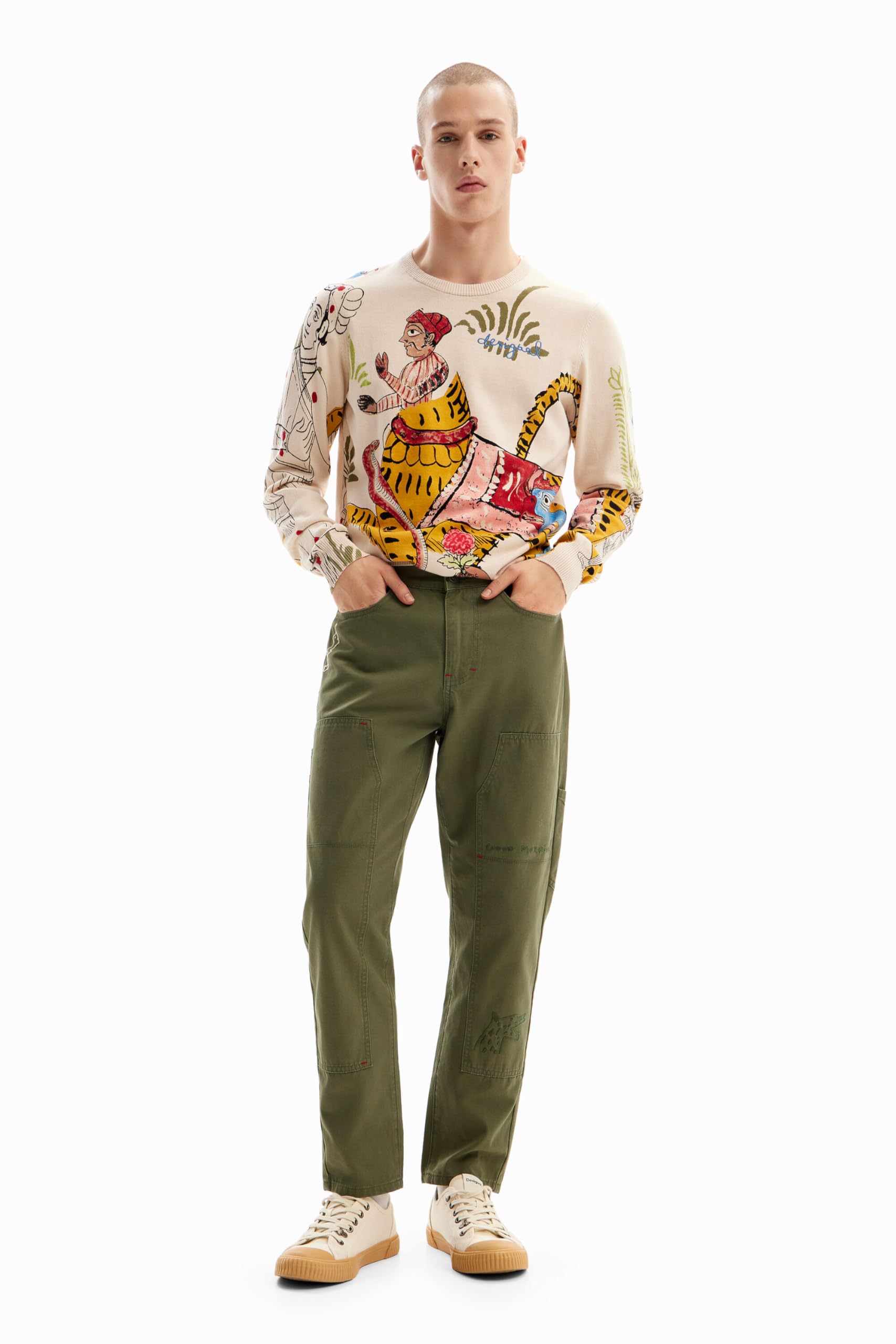 Desigual Pant_Ricks, 4092 KAKI, 30