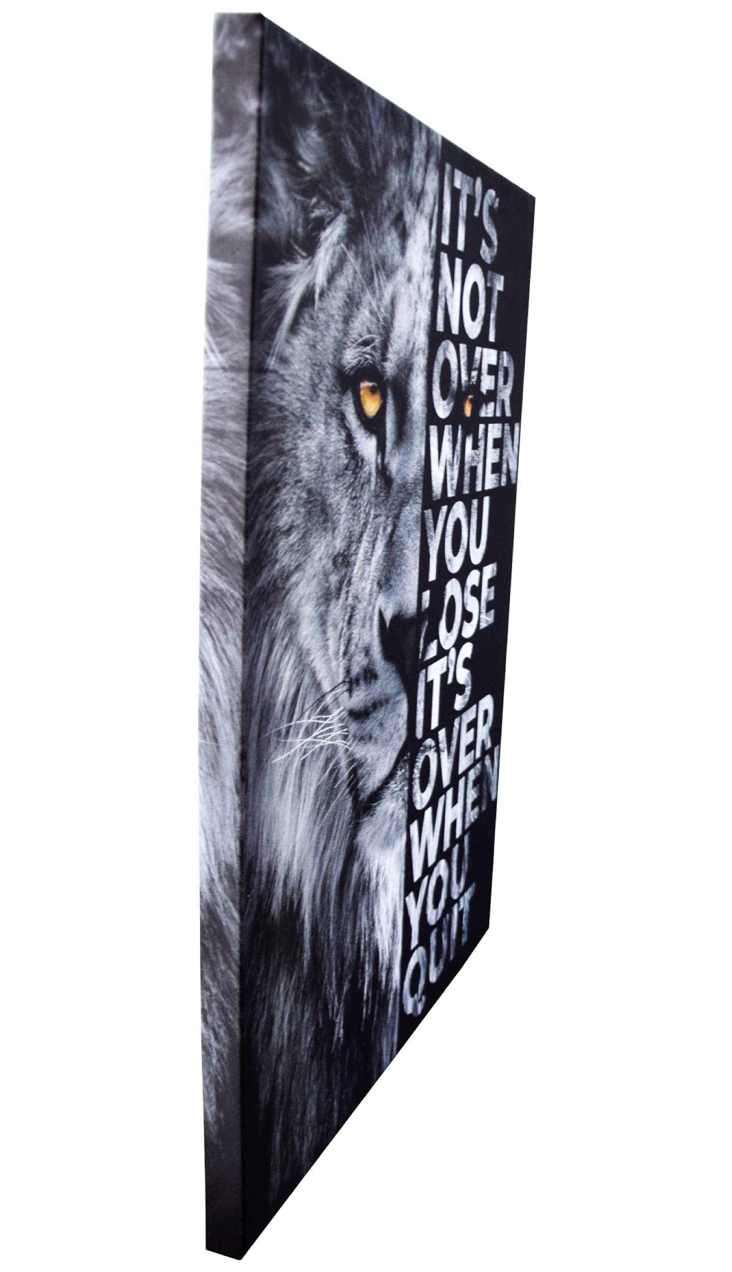 Tableau Toile 'Lions Mindset' - Impression Motivante Avec Lions Pour Décoration Murale Salon/chambre