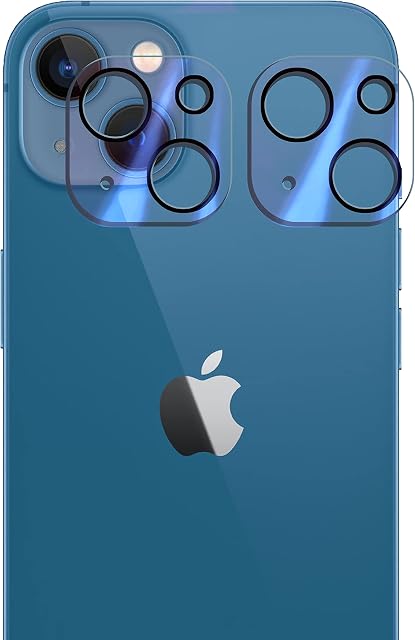 Fonetek® Pack of 2, Compatible with iPhone 13, Camera Rear Lens Tempered Glass Protector Shield Guard Covers for Apple iPhone 13