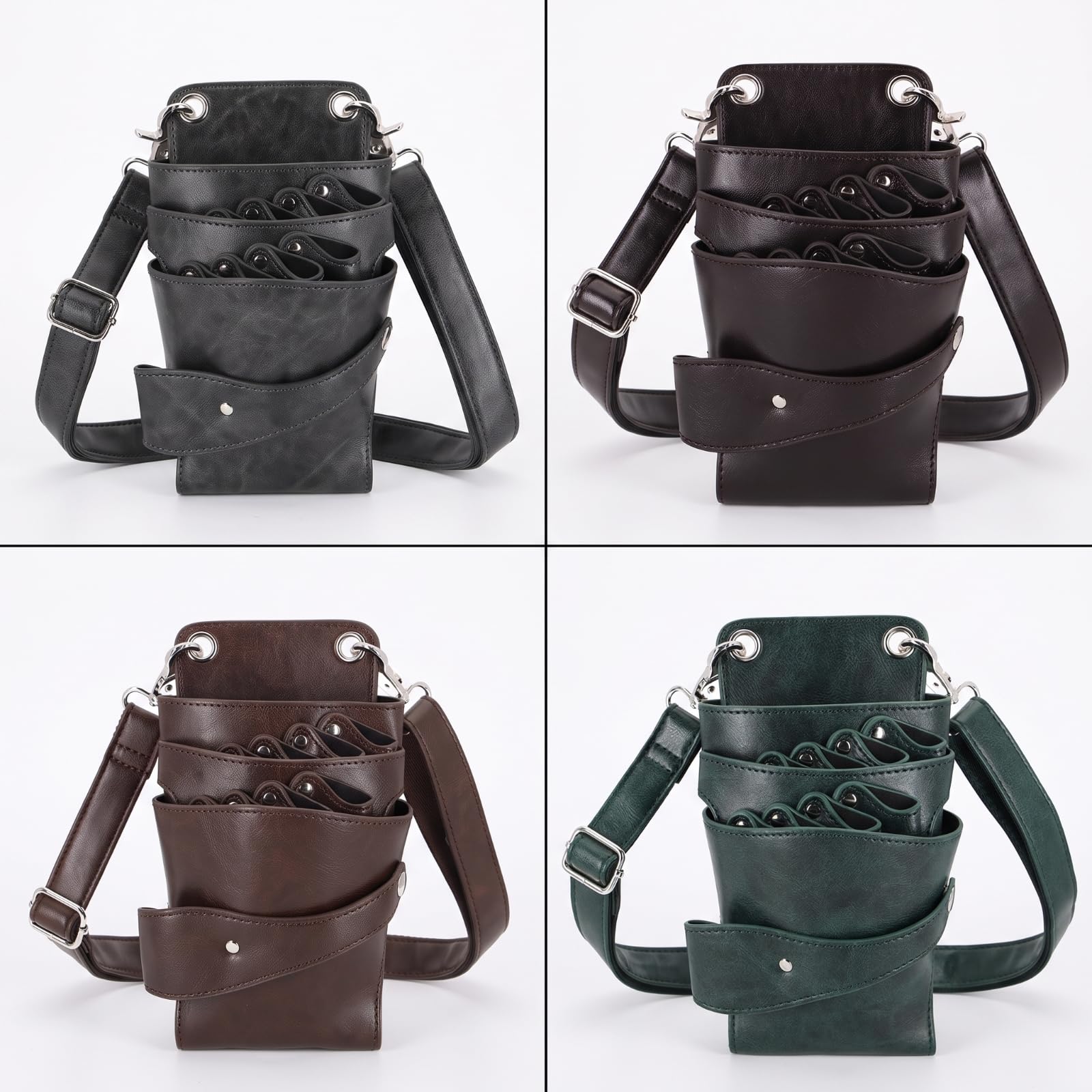 Borsa a Tracolla da Parrucchiere | Professionale, Multitasche, Fondina Forbici, per Barber Shop,