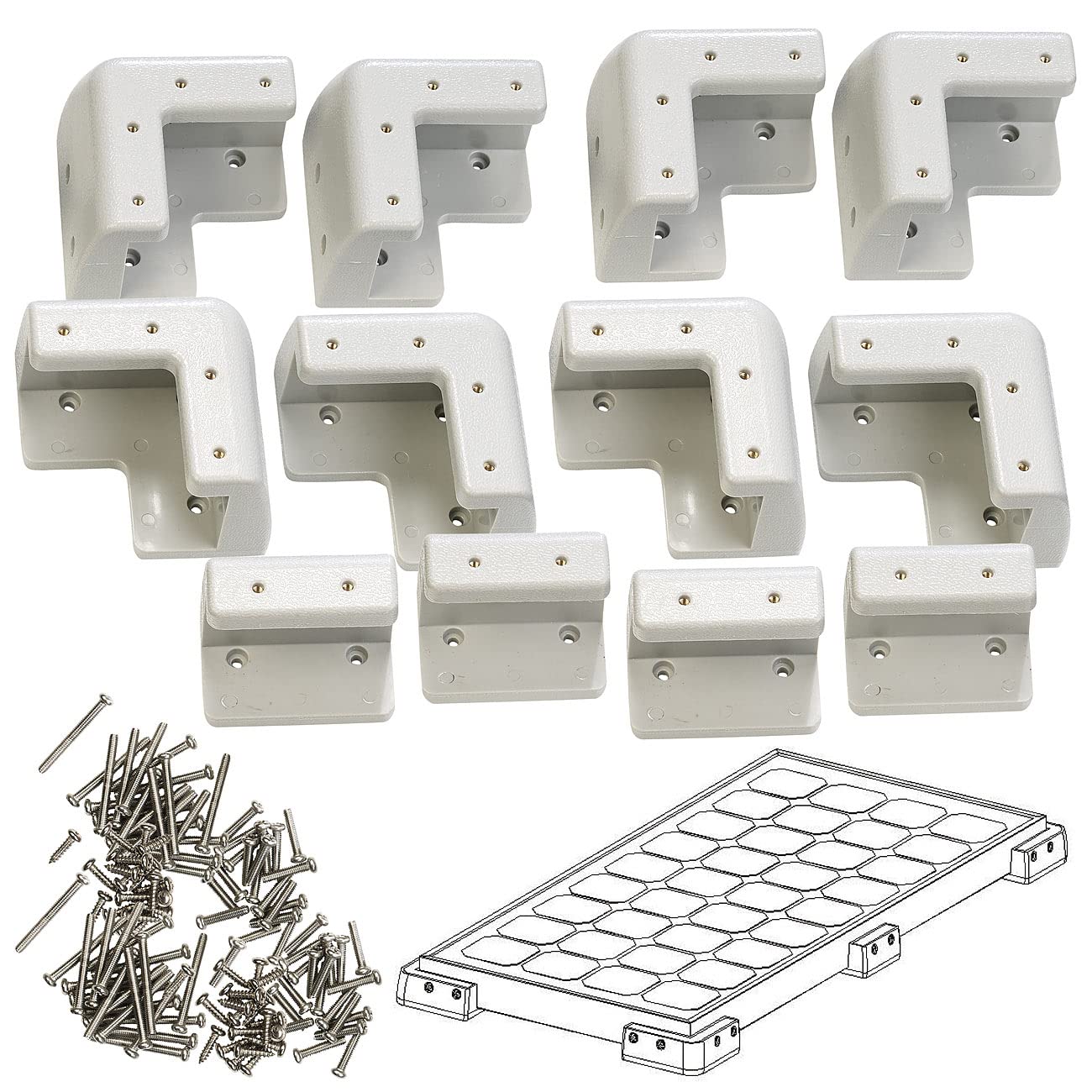 2 kits de fixation pour panneau solaire en aluminium [revolt]