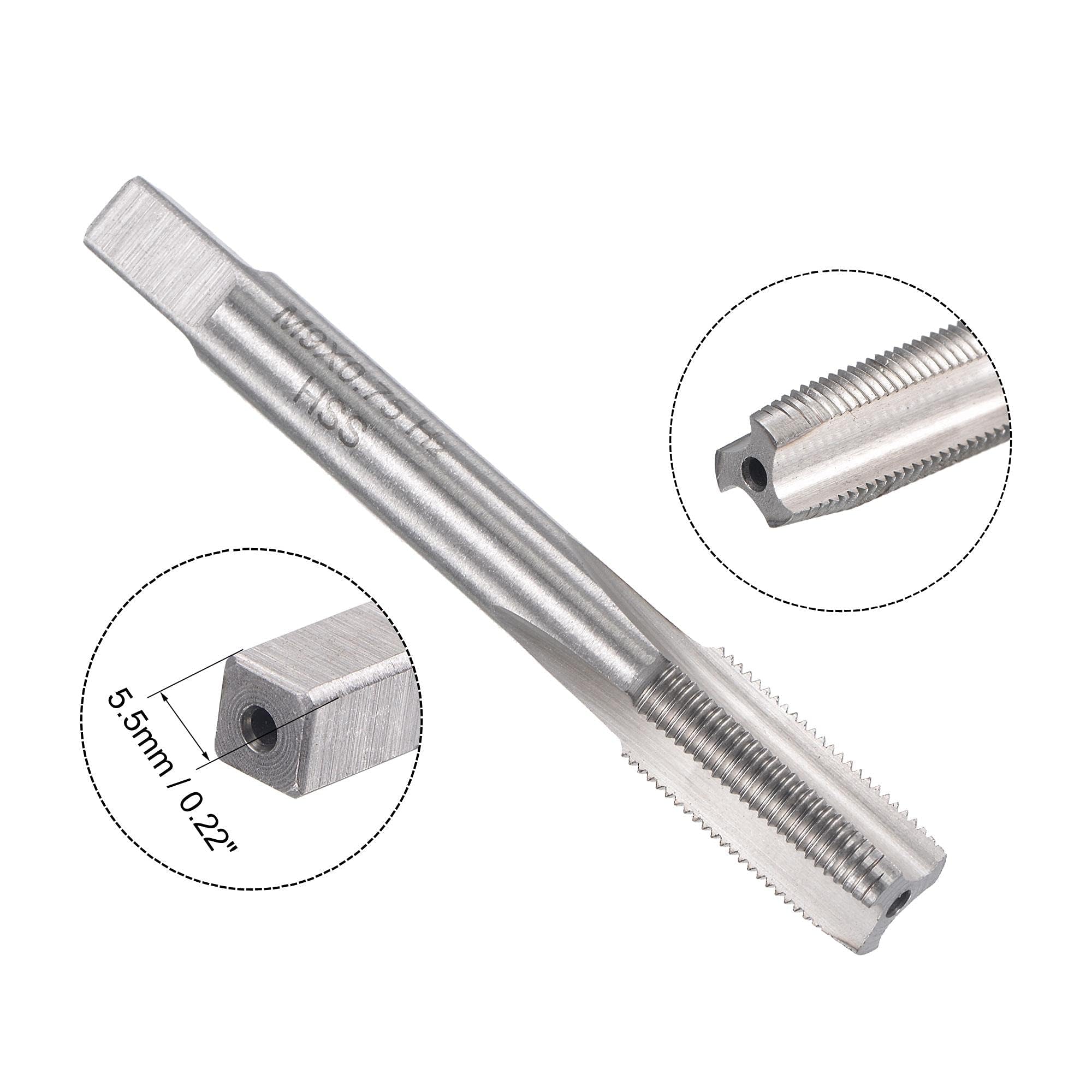 TOP-VIGOR M9 x 0.75mm Metric Tap and Die Set, Machine Thread Screw Tap with Round Threading Die - Image 3