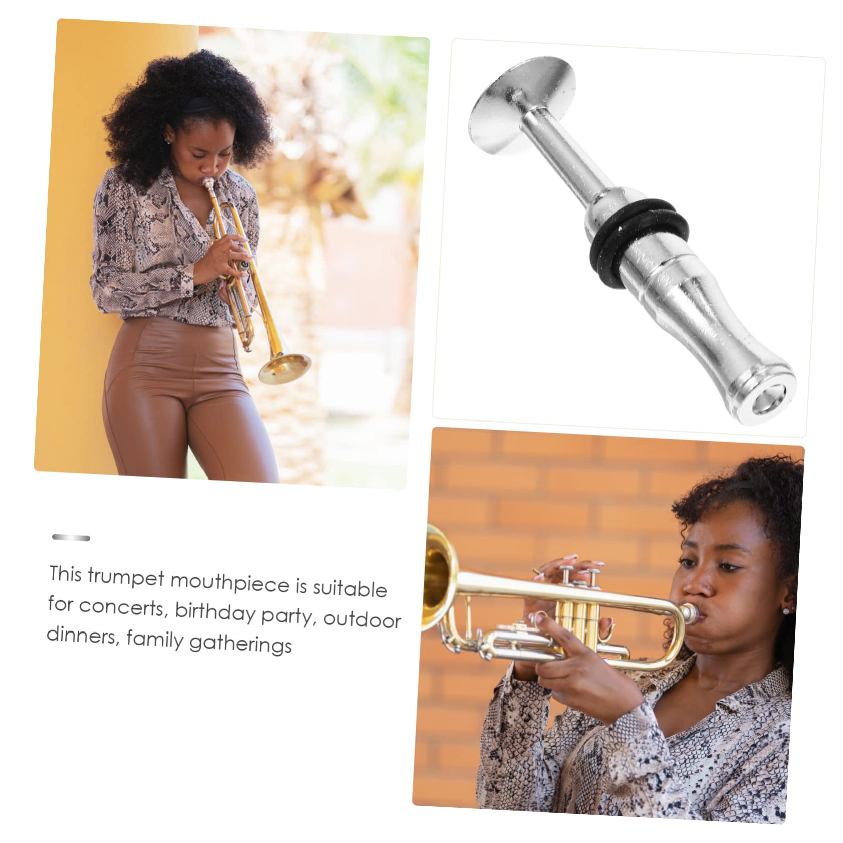 FAVOMOTO Professional Clarinet Mouthpiece Replacement for Trombone Metal Construction for Use Smooth Surface for Easy Replacement