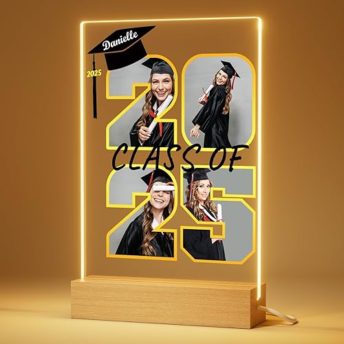 Miniatura 8 de ALBK Regalos de graduación personalizados con imagen, lámpara de noche personalizada con nombre de foto, regalos de graduación 2023, regalos de