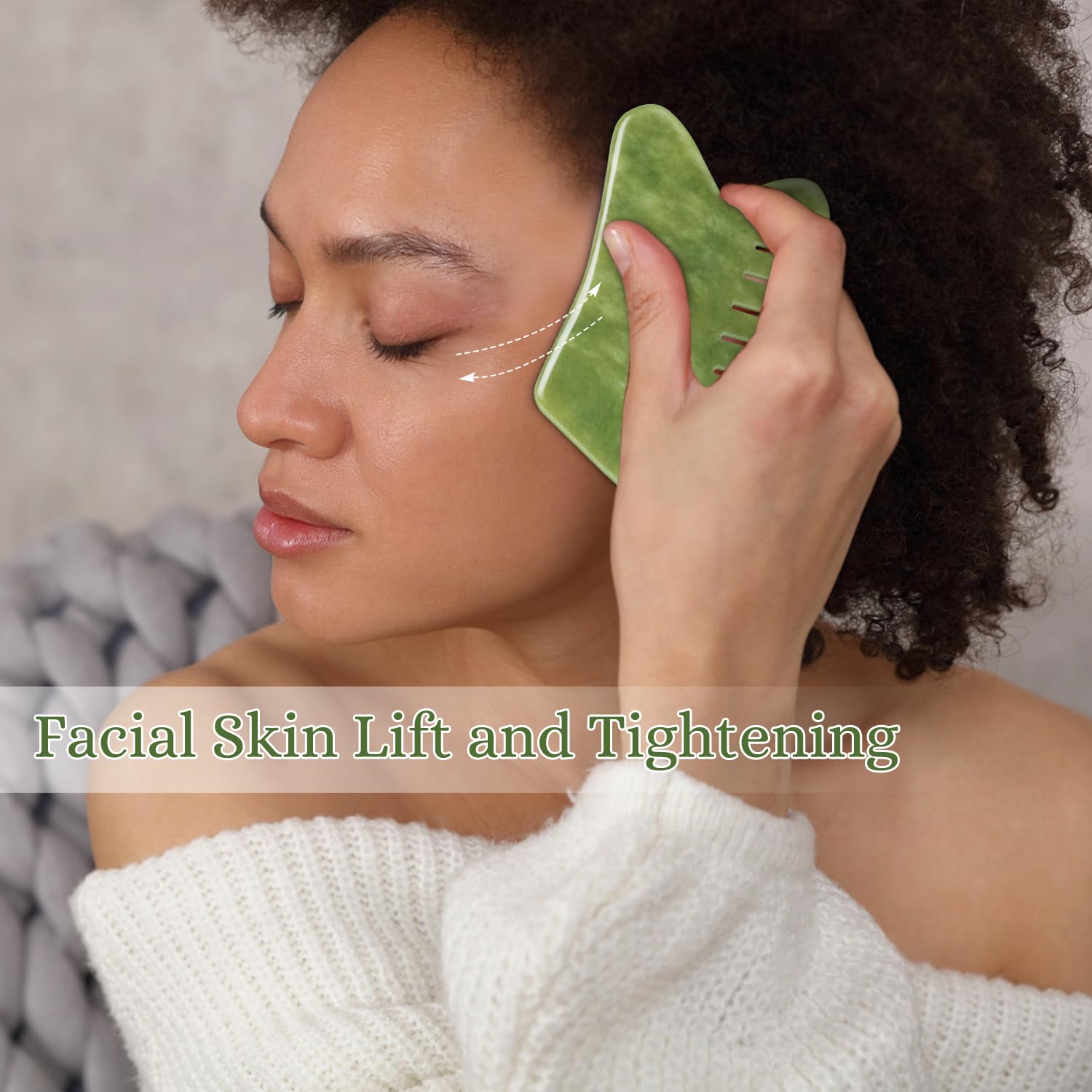 Peigne multifonction pour masseur en jade vert, fait main, outil de massage pour massage complet et relaxant, tête du cuir chevelu, jade gua sha, outil de traitement de masseur (green jade comb - l)