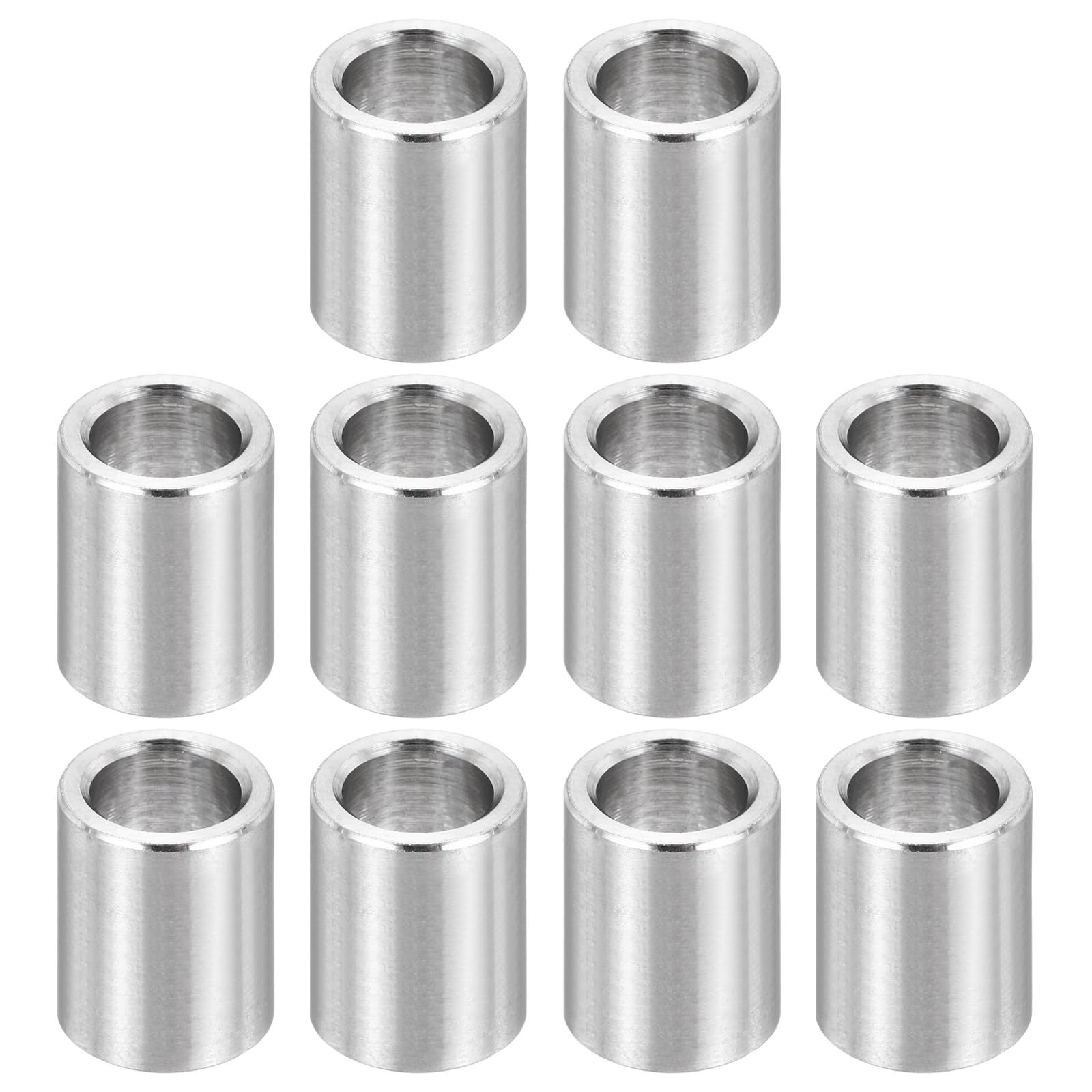 PATIKIL M7 Stainless Steel Spacers, 12Pcs Metal Spacer 7mm ID x 10mm OD x 13mm L Screw Standoff for 1/4" or M7 Screw