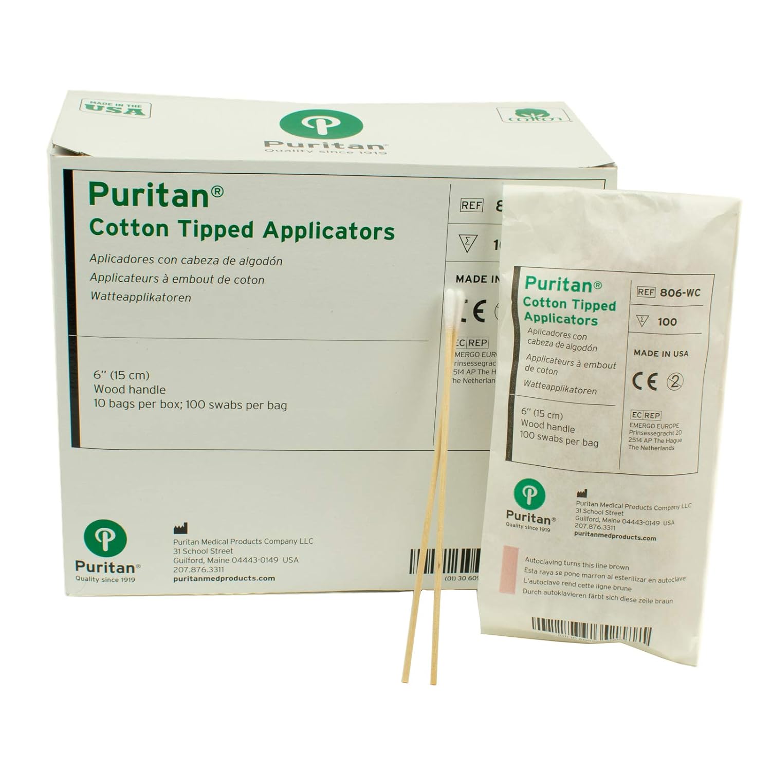 Applicators, Medium 6" x ½" , Box of 1000, Non-sterile
