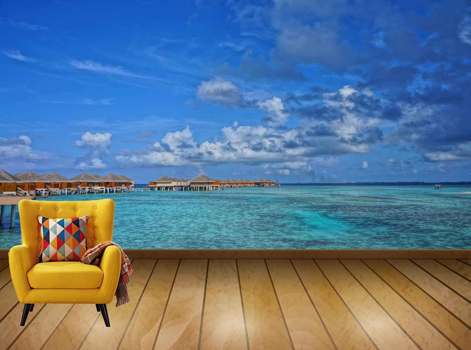 Avikalp Exclusive Awi7618 Maldives Badu Water Summer Beach Coastal Travel HD Wallpaper(91cm x 60cm)