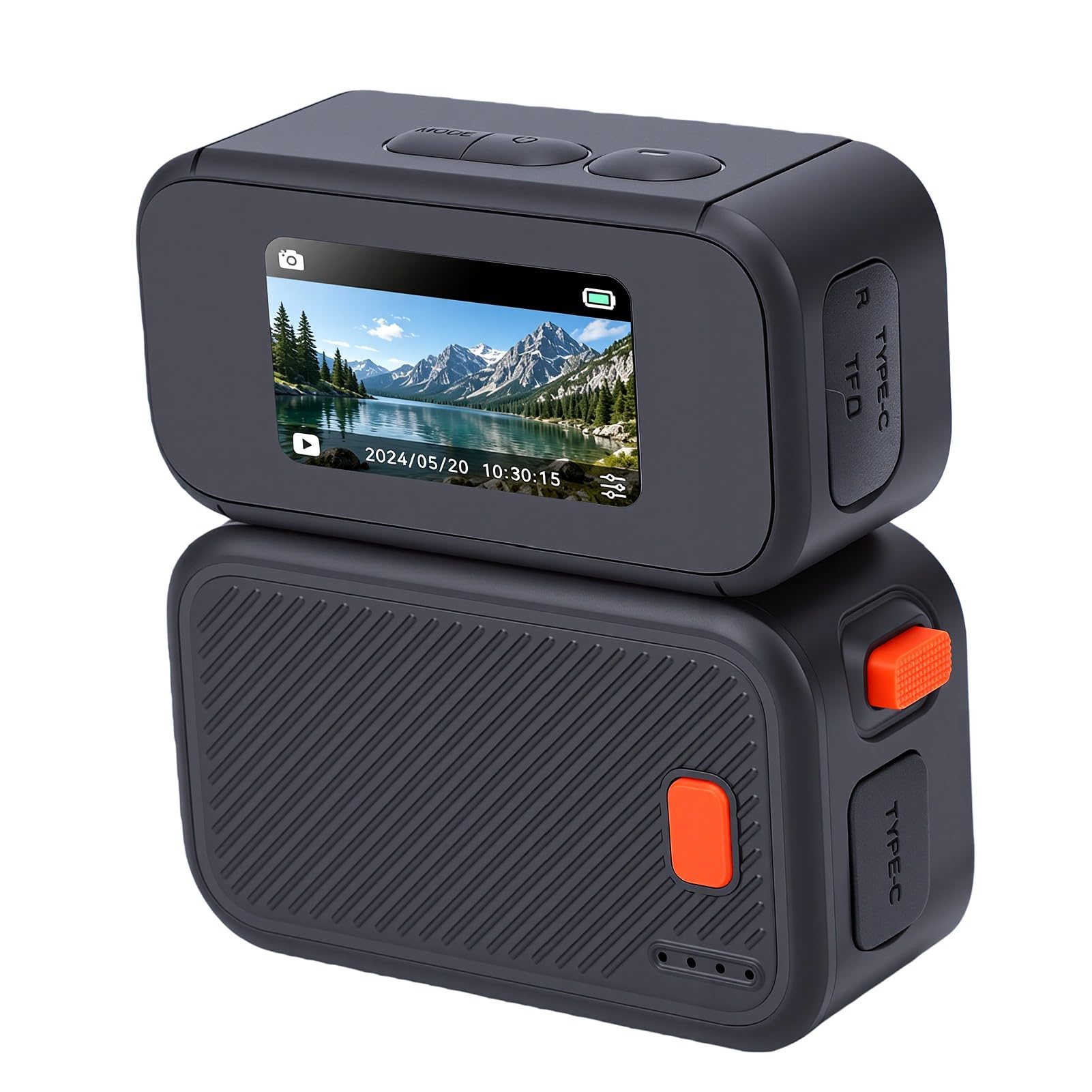 KIMISS Action Cam Magnetica, 2.7K HD con Obiettivo Grandangolare