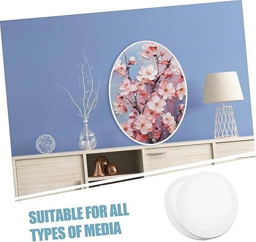 Miniatura 9 de 2 tableros ovalados de lona para pintar de algodón imprimado panel de lienzo ácido artista tableros de lona para profesionales, pintores de