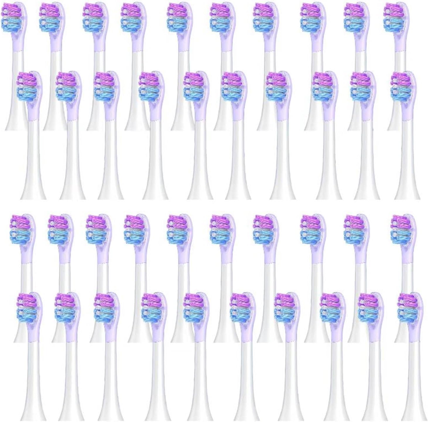 Electric Toothbrush Replacement Brush Head (40pcs). Compatible for Philips HX6210 HX6211 HX6213 7500 9000 9300 9500 9700 9750 9900