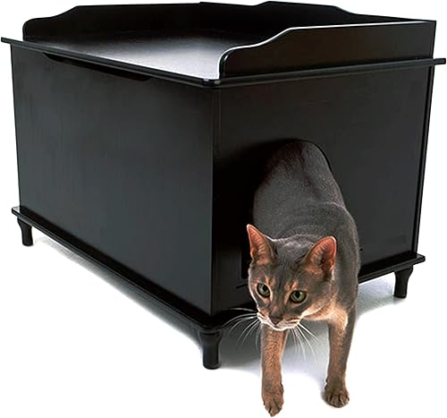 Miniatura 2 de Caja recinto pequeña para gatos Catbox Designer., Negro