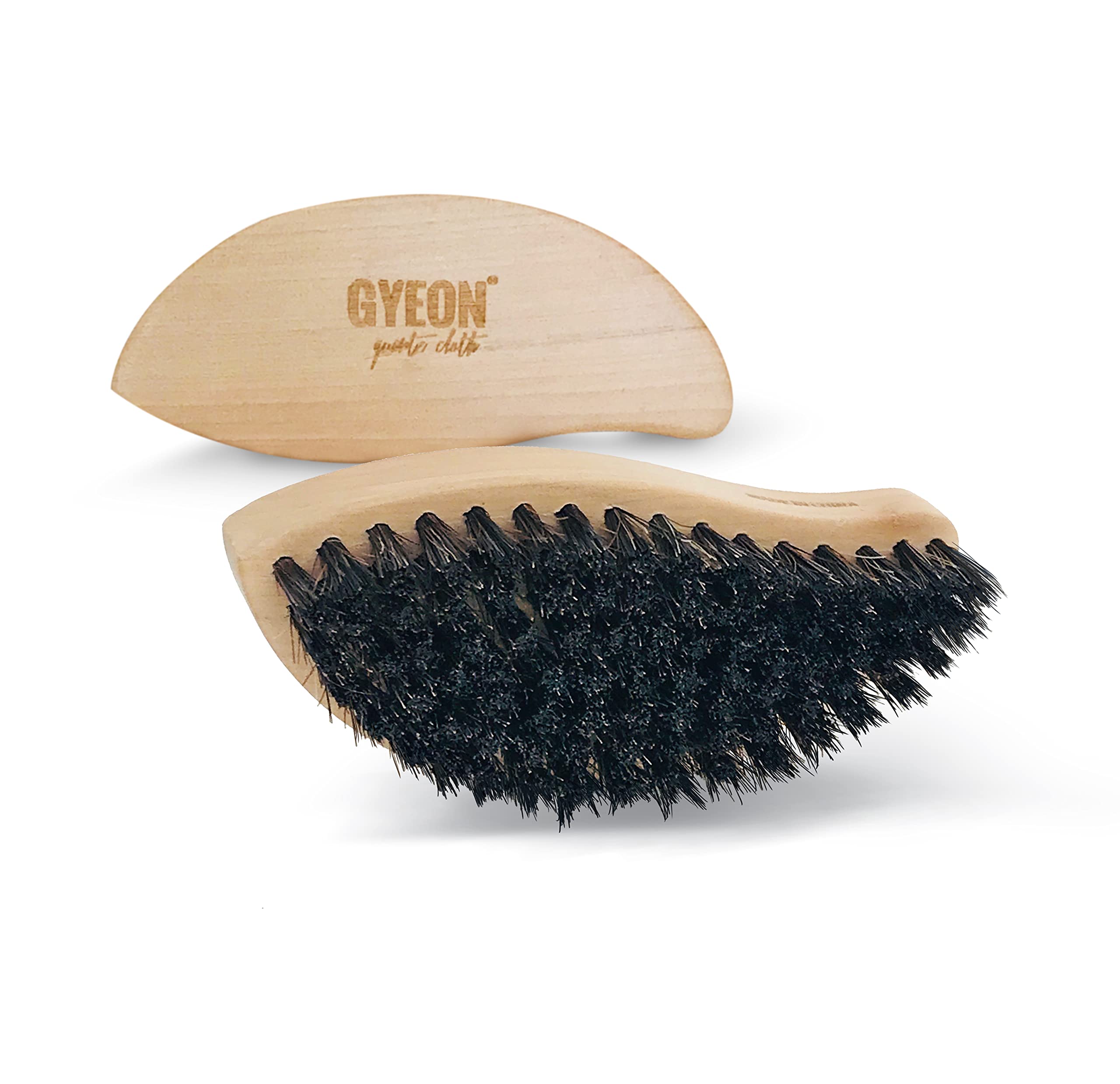 detailmate Auto Leder Pflege Set: GYEON LeatherCleaner 500ml strong/mild + GYEON LeatherBrush + Microfasertuch 320GSM 40x40cm