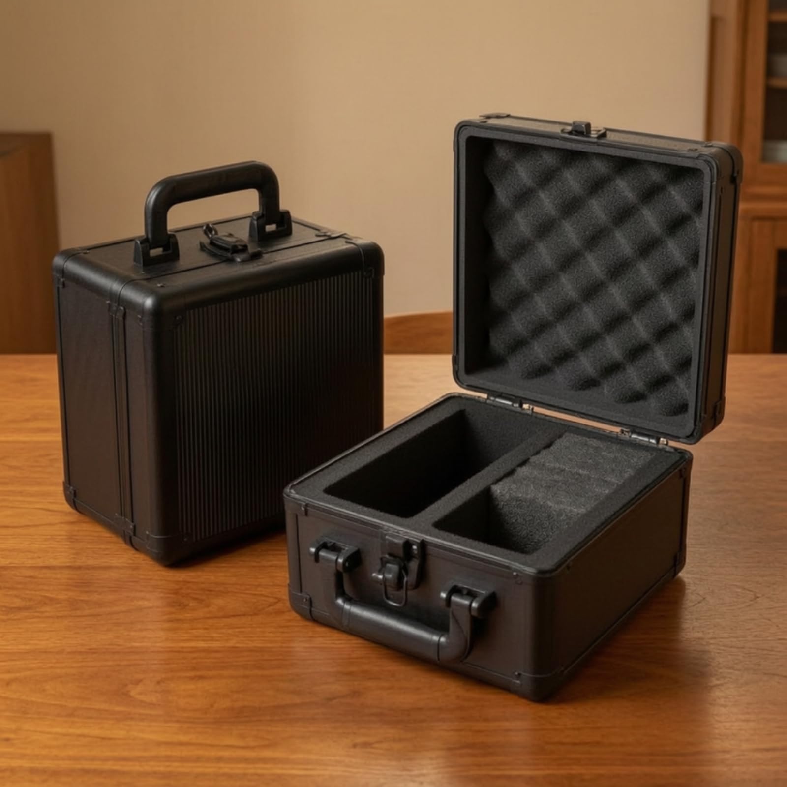 Qianly Custodia Rigida con Scomparti Robusta Custodia Rigida con Interno in Schiuma Professionale Valigetta Scomparti per Collezionisti, Tornei, Casa