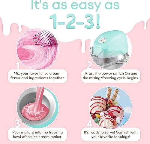 Miniatura 5 de Maxi-Matic EIM-520 Automático Fácil, Fabricante Eléctrico Casero, Chute, Interruptor de EncendidoApagado, No se necesita Sal, Helado Cremoso,