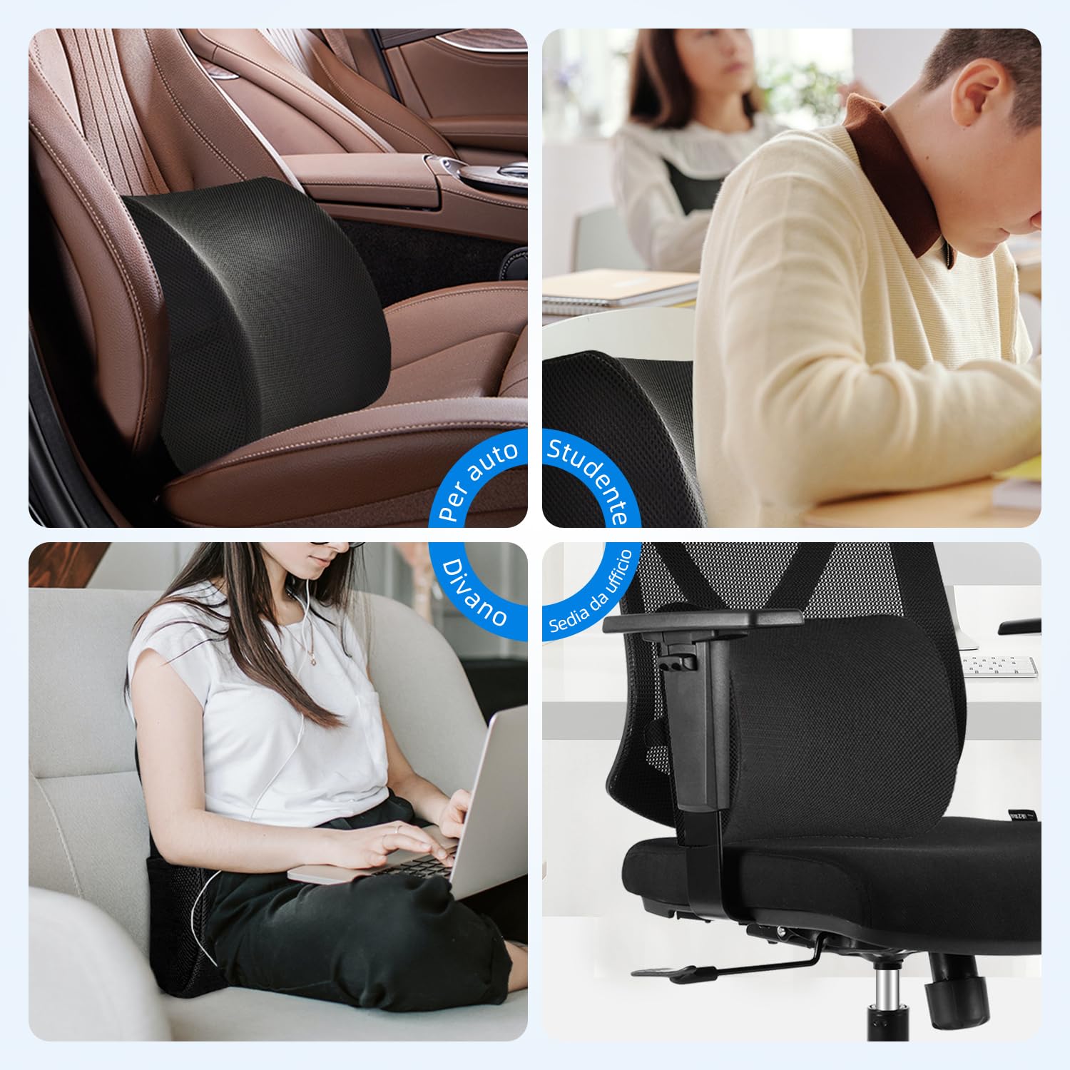 Cuscino Per Supporto Lombare Cuscino Per Sedile Auto In Memory