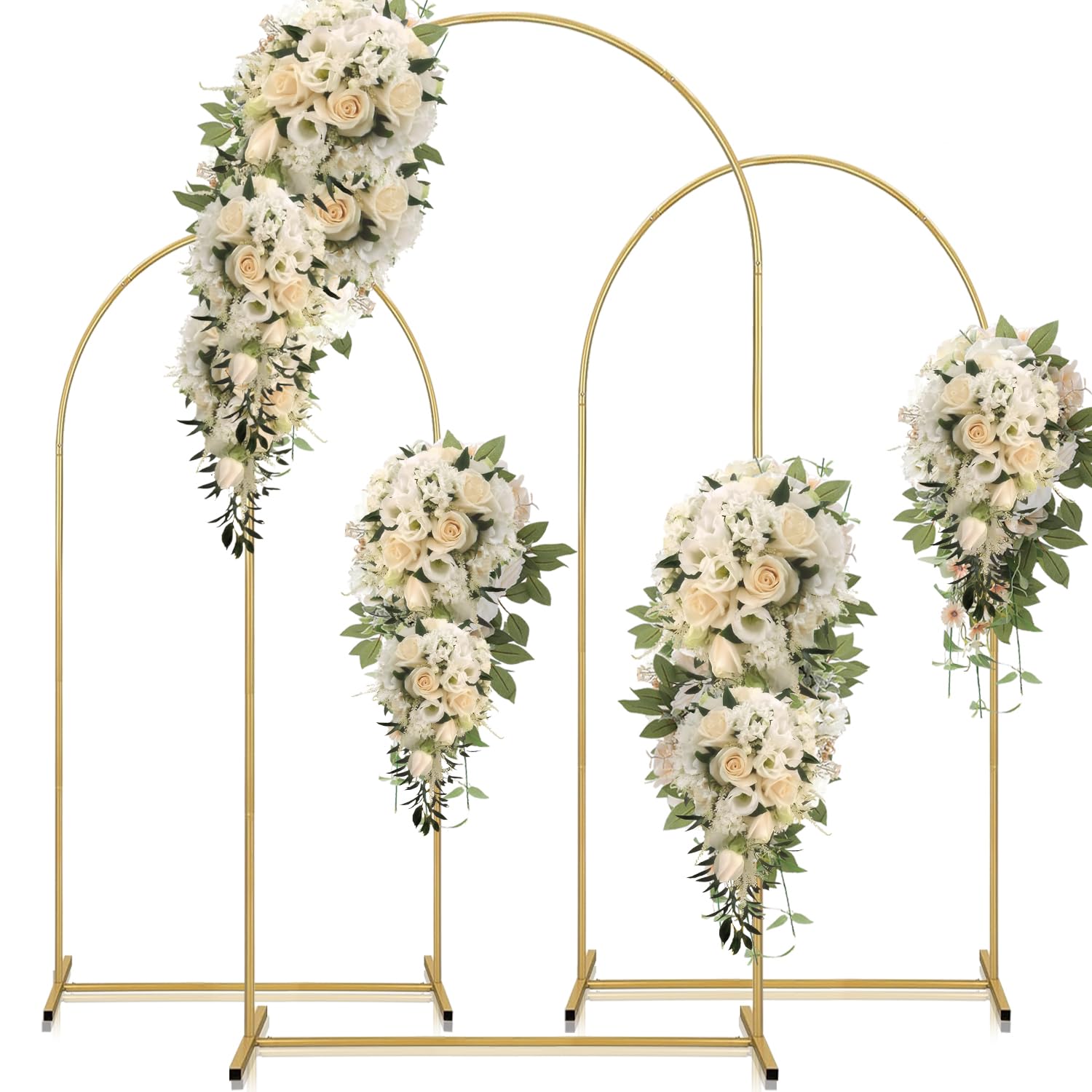 Supporto ad ArcoPalloncini Struttura 2M/6,6 Pollici Supportoad Arco Matrimonio, Supporto ad ArcoGiardino,Allestimento Compleanno(Giallo, 4 Piedi,5 Piedi,6 Piedi)