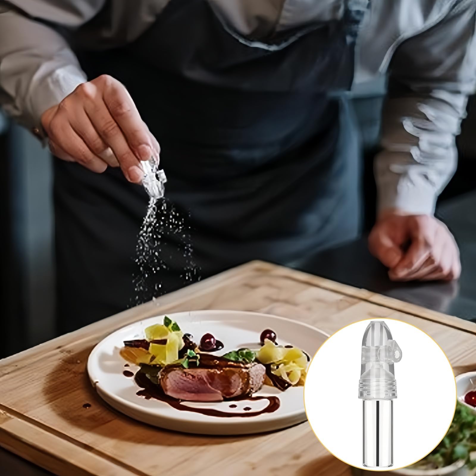 4 Pièces Sniffer Doseur, Couleurs Marron et Blanc Outils pour Épices en Poudre, Spice Bottles, Équipé D'un Petit Entonnoir, Idéal pour les Activités en Plein Air, le Camping et les Voyages