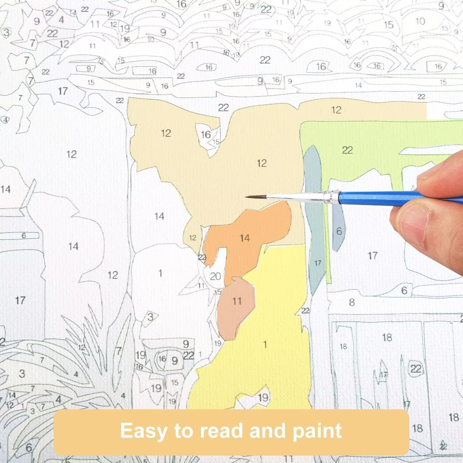 Guuogxan Malen nach Zahlen Erwachsene, DIY Regentag Frosch Ölgemälde Kit Handgemalt Kreativ Bastelset, Paint by Numbers Adult Mit 3 - Pinseln und Acrylfarbe leinwand Kit, Ohne Rahmen 120x60cm c-1071