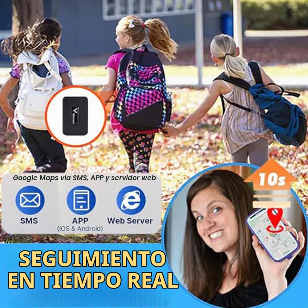 Zeerkeer Mini Localizador GPS para Coches sin Suscripción, Seguimiento en Tiempo Real, Historial de Rutas y Alarmas, 15 Días de Espera 1500mAh, GPS para Perros con Imán, Rastreador con IP65 y App